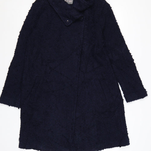 Phase Eight Women's Blue Mid-Length Acrylic Overcoat Size 10