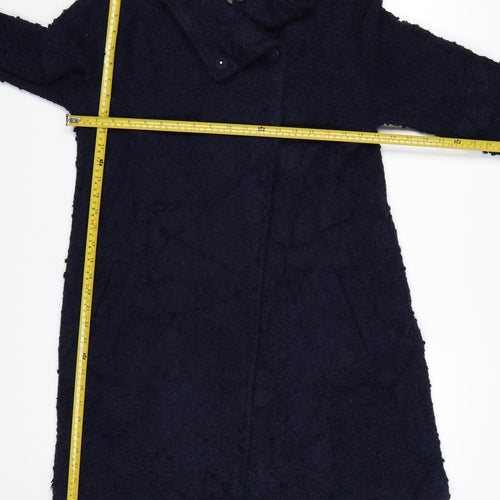 Phase Eight Women's Blue Mid-Length Acrylic Overcoat Size 10