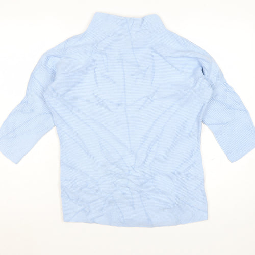 Lands' End Women’s Blue Mock Neck Knit Pullover Jumper Size XS