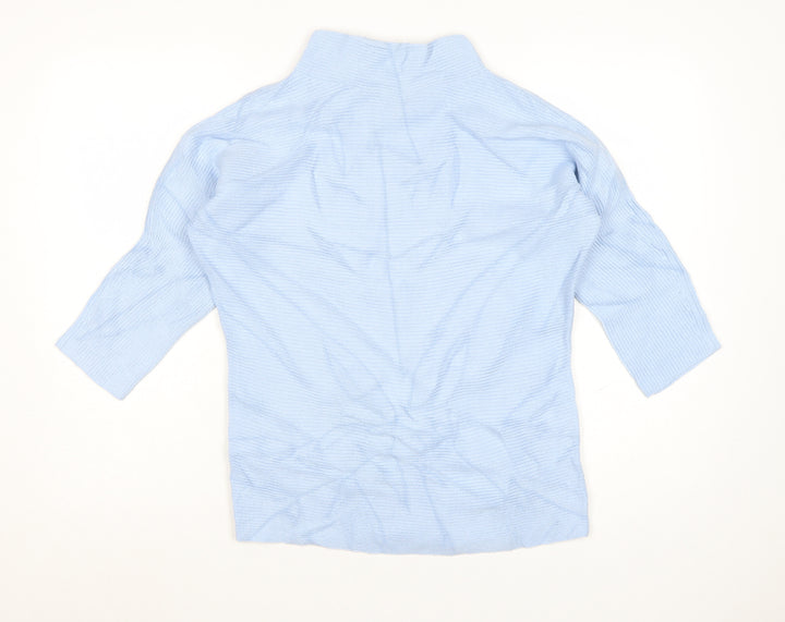 Lands' End Women’s Blue Mock Neck Knit Pullover Jumper Size XS