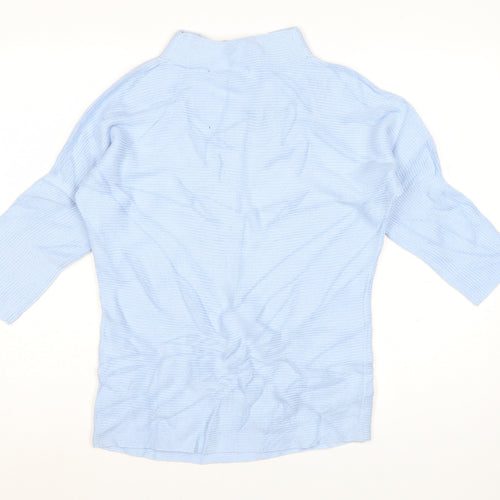 Lands' End Women’s Blue Mock Neck Knit Pullover Jumper Size XS