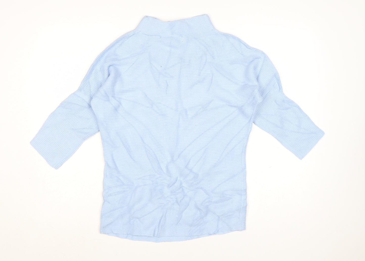Lands' End Women’s Blue Mock Neck Knit Pullover Jumper Size XS