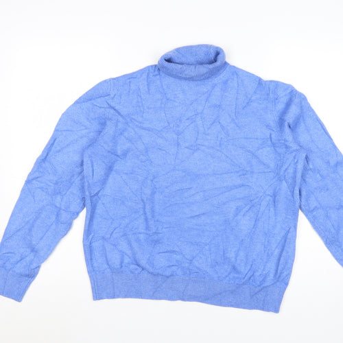 Marks and Spencer Women’s Blue Roll Neck Pullover Jumper Size M
