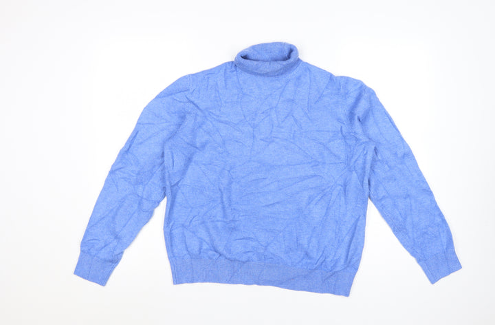 Marks and Spencer Women’s Blue Roll Neck Pullover Jumper Size M