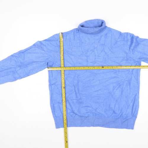 Marks and Spencer Women’s Blue Roll Neck Pullover Jumper Size M