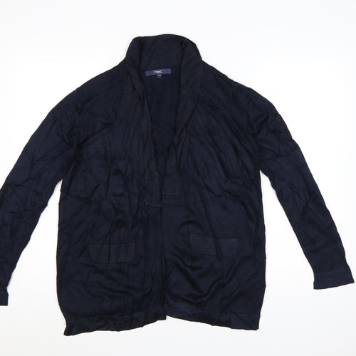 Next Women's Blue Size 14 Cotton Modal Open Cardigan