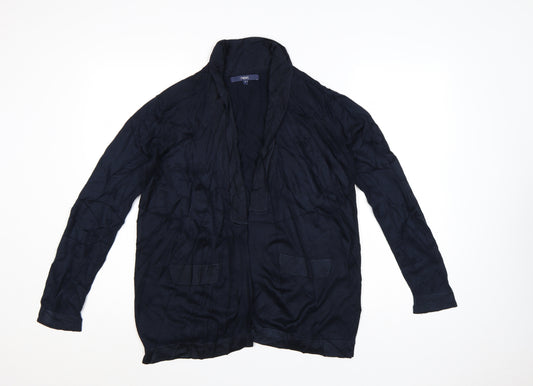 Next Women's Blue Size 14 Cotton Modal Open Cardigan