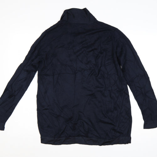 Next Women's Blue Size 14 Cotton Modal Open Cardigan