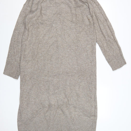 New Look Women Beige Knit Roll Neck Jumper Dress Size M