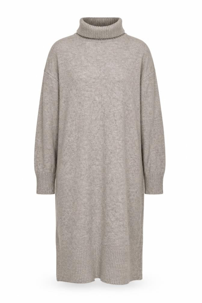 New Look Women Beige Knit Roll Neck Jumper Dress Size M