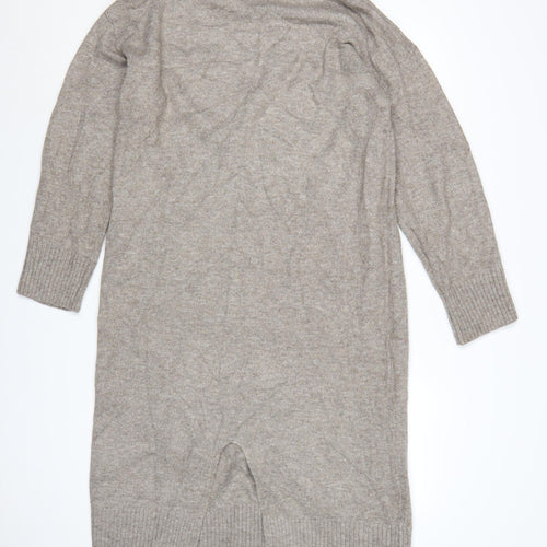 New Look Women Beige Knit Roll Neck Jumper Dress Size M