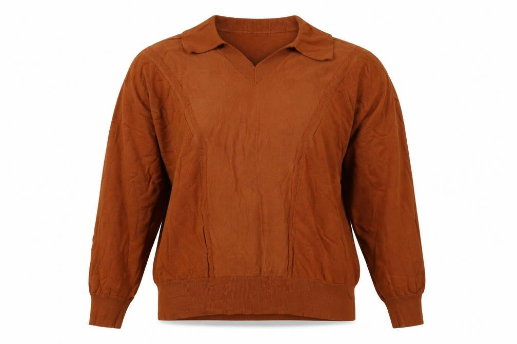 Front view of Next Women Brown Collared Knit jumper XL