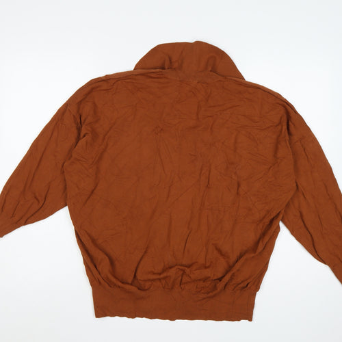 Next Women Brown Collared Knit Pullover Jumper XL