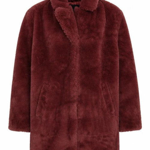 boohooMAN Men's Brown Faux Fur Overcoat Size S Winter Jacket
