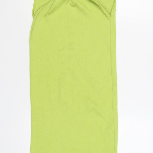 Boohoo Women’s Green Sleeveless Halter Bodycon Knit Dress Size M
