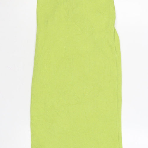 Boohoo Women’s Green Sleeveless Halter Bodycon Knit Dress Size M