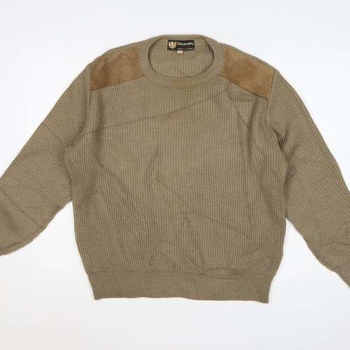 Glenwyck of Scotland Men's Beige Wool Pullover Jumper M Country Style