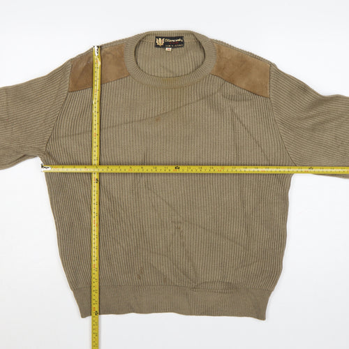 Glenwyck of Scotland Men's Beige Wool Pullover Jumper M Country Style