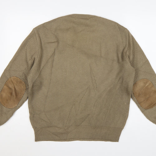 Glenwyck of Scotland Men's Beige Wool Pullover Jumper M Country Style