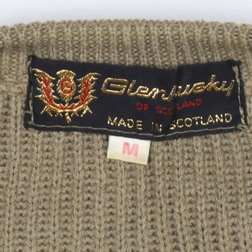 Glenwyck of Scotland Men's Beige Wool Pullover Jumper M Country Style