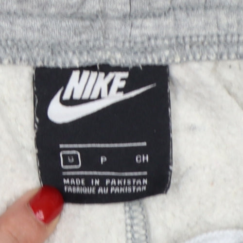 Nike Men's Grey Jogger Sweatpants S Regular Fit Elastic Waist