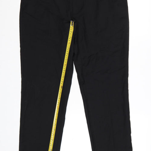 Marks and Spencer Men's Black Wool Blend Formal Dress Trousers 34W 29L