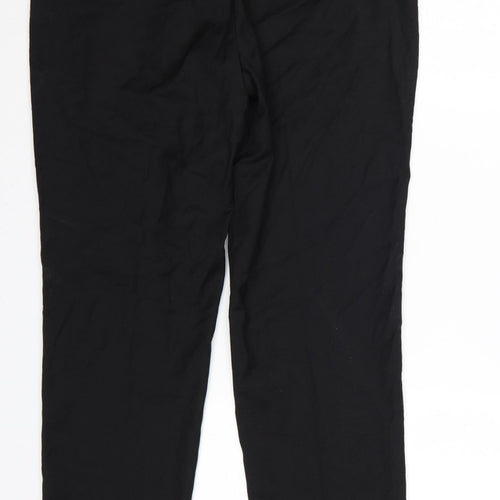 Marks and Spencer Men's Black Wool Blend Formal Dress Trousers 34W 29L