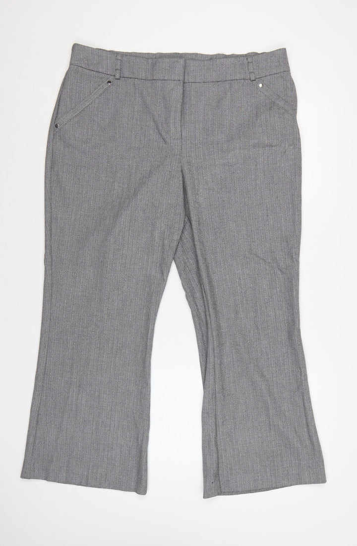 Savoir Women Grey Size 18 Short Dress Pants Trousers