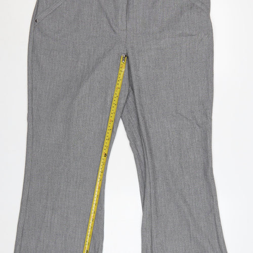 Savoir Women Grey Size 18 Short Dress Pants Trousers