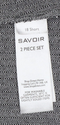 Savoir Women Grey Size 18 Short Dress Pants Trousers