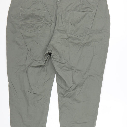 Bonmarché Women’s Green Cotton Capri Trousers Size 20