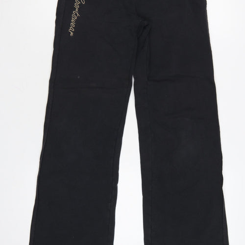 Nike Womens Black XS Sweatpants Cotton Elastic Waist Logo