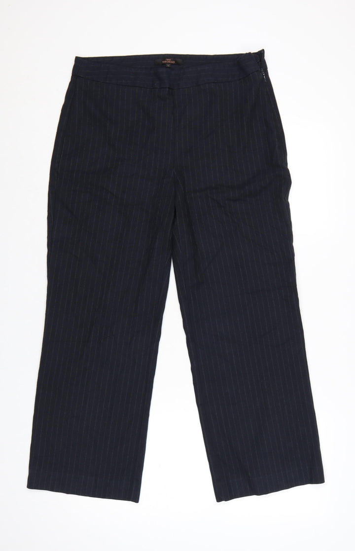 Next Women’s Blue Pinstripe Tailored Dress Trousers Size 12