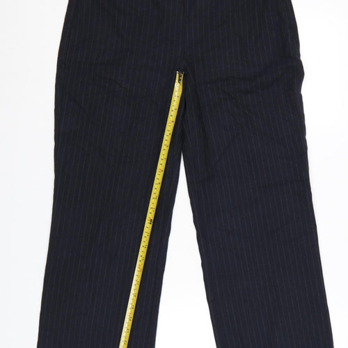 Next Women’s Blue Pinstripe Tailored Dress Trousers Size 12