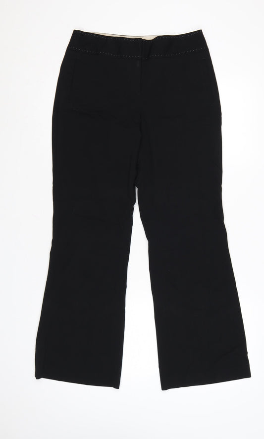 Next Petite Women's Black Size 8 Straight Leg Stretch Trousers