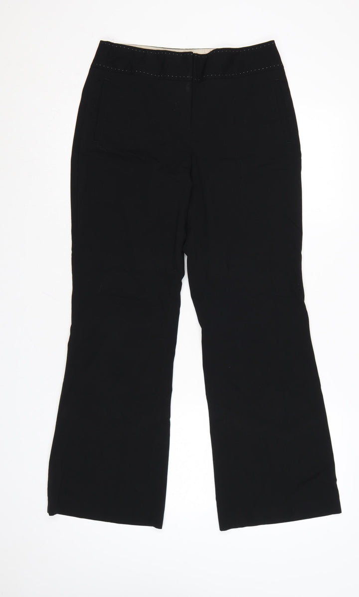 Next Petite Women's Black Size 8 Straight Leg Stretch Trousers