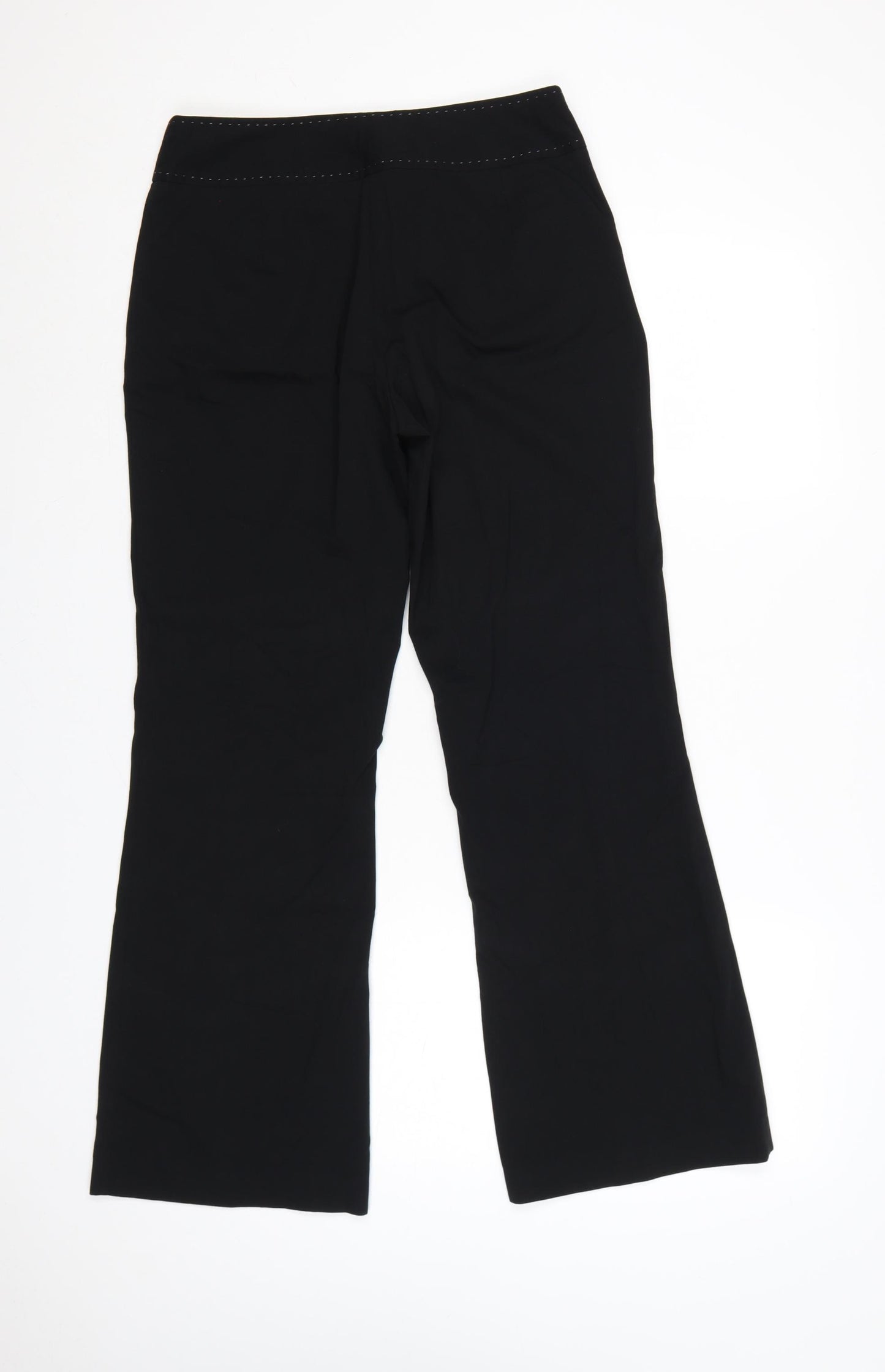 Next Petite Women's Black Size 8 Straight Leg Stretch Trousers