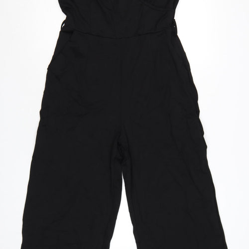 Unique21 Women Black Sleeveless Wide-Leg Jumpsuit Size 12