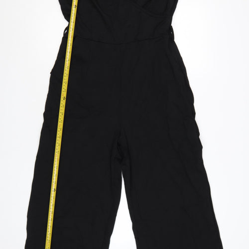 Unique21 Women Black Sleeveless Wide-Leg Jumpsuit Size 12