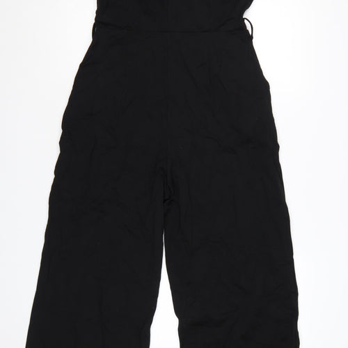 Unique21 Women Black Sleeveless Wide-Leg Jumpsuit Size 12