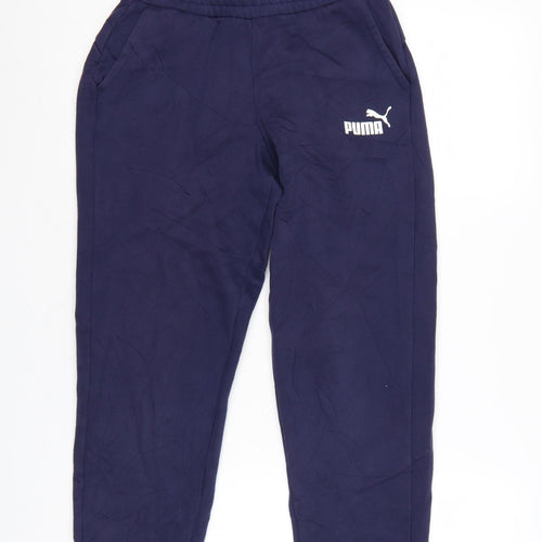Puma Boys Blue 13-14 Years Jogger Sweatpants with Pockets
