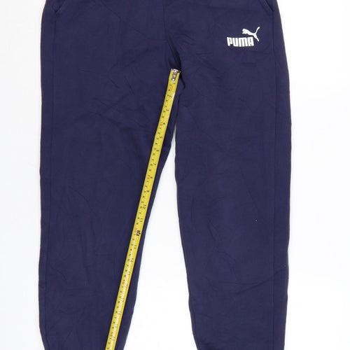 Puma Boys Blue 13-14 Years Jogger Sweatpants with Pockets
