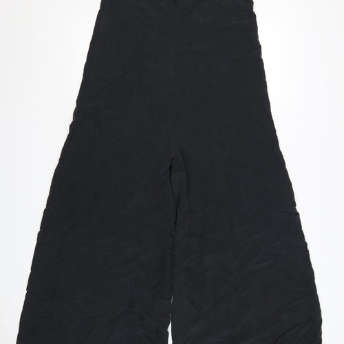Zara Women Black Wide-Leg Strappy Jumpsuit Size S Lightweight