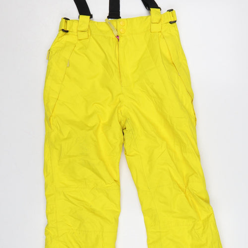Mountain Warehouse Boys Yellow Waterproof Snow Pants 11-12 Years Insulated