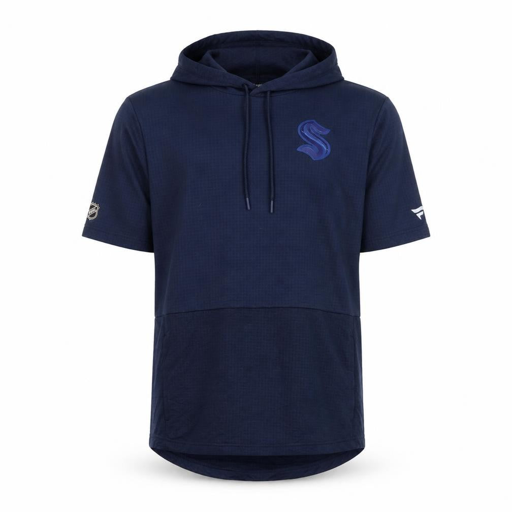 Fanatics Men's Blue Short Sleeve Pullover Hoodie Size L