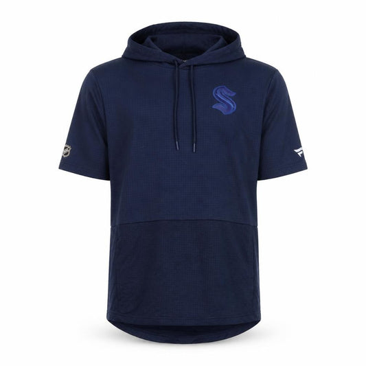 Fanatics Men's Blue Short Sleeve Pullover Hoodie Size L