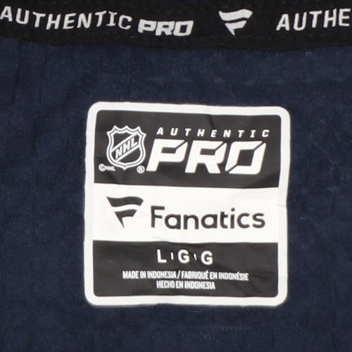 Fanatics Men's Blue Short Sleeve Pullover Hoodie Size L