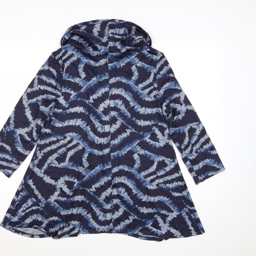 Roman Women’s Blue Abstract Cowl Neck Tunic Top Size 12