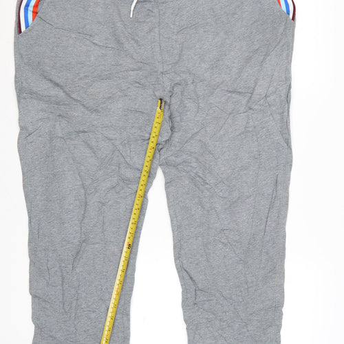 Boden Men's Grey Cotton Jogger Trousers XL Comfortable Casual