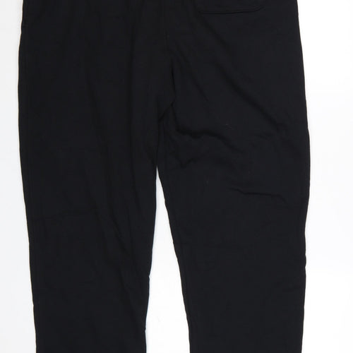 Cotton Traders Men's Black 3XL Sweatpants Elastic Waist Jersey Trousers